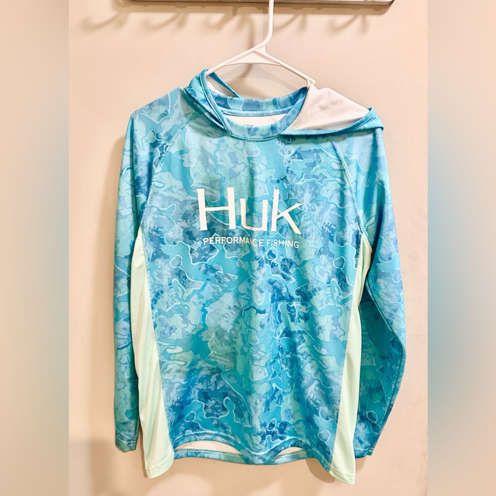 Huk Aqua Blue Performance Hoodie